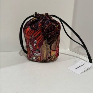 Ferragamo Cage Bucket Bag NEW